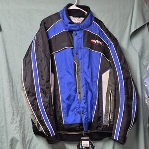 Mossi Racing Motosports Apparel Blue and Black Racing Jacket Ski Jacket XXL